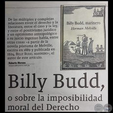 BILLY BUDD, O SOBRE LA IMPOSIBILIDAD MORAL DEL DERECHO - Por ROBERTO MORENO RODRGUEZ ALCAL - Domingo, 11 de Febrero de 2018